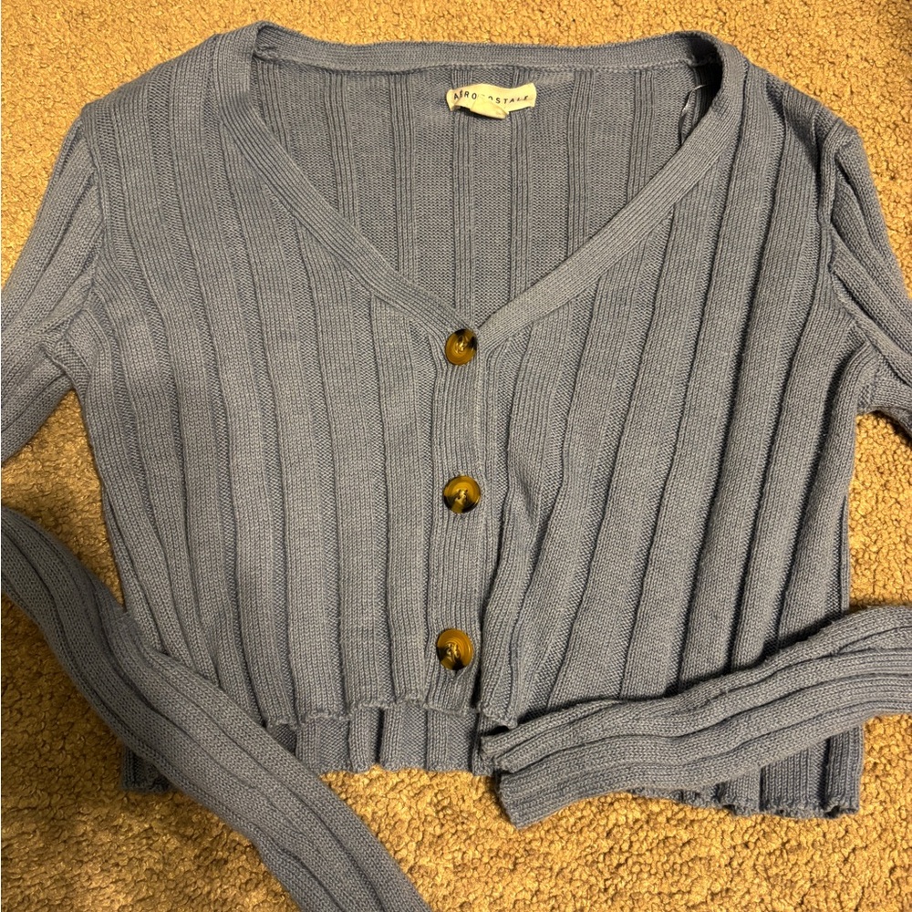 Aeropostale Light Blue Knit long sleeve top